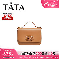 他她（TATA）商场同款时尚休闲纯色小方包女X3183CX3 棕色 F