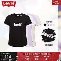 Levi's 李维斯 冬女士短袖T恤A6404-0000 黑色 XS