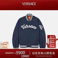 VERSACE 范思哲 男士撞色字母刺绣潮流外套 藏青色 54 礼物