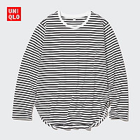 抖音超值购：UNIQLO 优衣库 女士条纹圆领T恤 466731