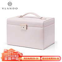 vlando 唯兰朵 结婚礼物小羊纹高档大容量带锁首饰盒桌面饰品收纳盒生日礼物