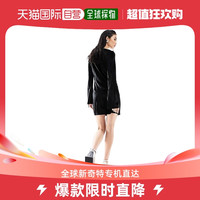 MONKI 香港直邮潮奢 monki 女士Monki 长袖天鹅绒迷你连衣裙(黑色)