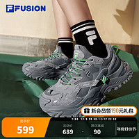 FILA FUSION 欧阳娜娜同款FILA FUSION斐乐潮牌硬糖鞋女厚底增高BIANCO老爹鞋