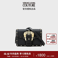 VERSACE 范思哲 Jeans Couture 女士铆钉装饰单肩斜跨小方包 黑色