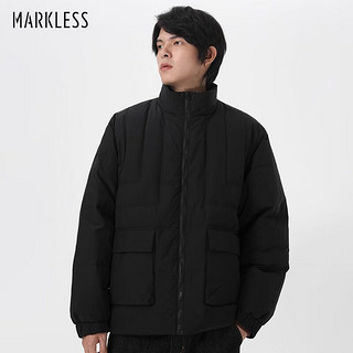Markless 2023新款冬季羽绒服男士充绒90白鸭绒防风立领夹暖外套