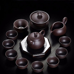Baihong 百鸿 原矿紫砂茶具套装整套西施壶功夫茶具家用陶瓷盖碗三才碗茶杯茶具