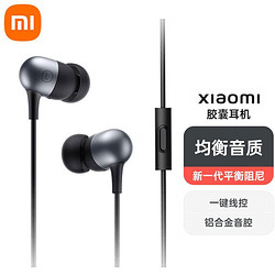 Xiaomi 小米 入耳式有线胶囊耳机 黑色 直型