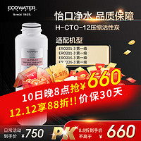 ECOWATER 怡口净水（ECOWATER）H-CTO-12滤芯 家用压缩活性炭净水器耗材 除异色异味改善口感 适配机型详询客服