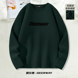 Deerway 德尔惠 秋冬新品加绒男士打底T恤半高领保暖上衣男士