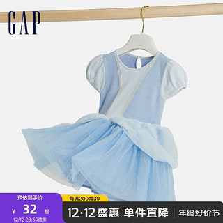 Gap 盖璞 婴幼童夏网纱连衣裙871007 儿童装灰姑娘公主裙