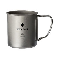 snow peak 钛金属单层杯 银色 450ml