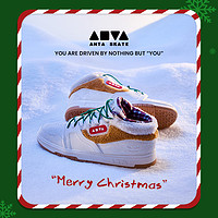 ANTA 安踏 圣诞配色滑板鞋女鞋保暖休闲鞋仿羊羔绒运动鞋