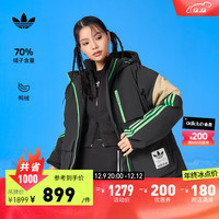 adidas 阿迪达斯 三叶草女装短款运动保暖鸭绒羽绒服H64176 黑色 34(参考身高:164~167CM)