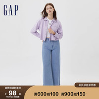 Gap女装秋季户外法式圈织软外套衬衫591078辣妹短款开衫