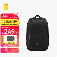 LEVEL8 地平线8号 商务休闲双肩包背包 15.6英寸大容量男士电脑包书包黑色
