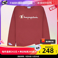 Champion 女士双色星点点缀草写logo圆领卫衣athletics线