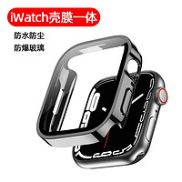 KEZTNG 适用苹果手表iwatch8保护壳钢化膜5保护套apple watch9/7/4/3/2防尘s6全屏覆盖膜s7壳膜一体全包s5手表带配件