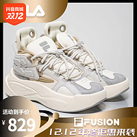 抖音超值购：FILA 斐乐 FUSION篮球鞋2023秋冬新高帮运动鞋T12W413203