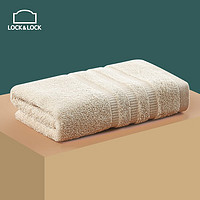 LOCK&LOCK; 毛巾 纯棉强吸水洗脸巾舒适柔软面巾粉色 34×72  80克/条 卡其色