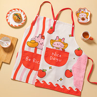 摩登主妇龙腾腾新年围裙厨房家用龙年女防水防油做饭围腰罩衣 龙腾腾新年-好运龙腾腾围裙