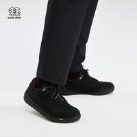 可隆 KOLON SPORT户外休闲鞋男款牛皮鞋面运动鞋子防滑耐磨露营鞋 黑色BK 270