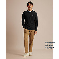 抖音超值购：Abercrombie & Fitch AF男装 商务休闲美式复古刺绣logo长袖Polo衫 322938-1