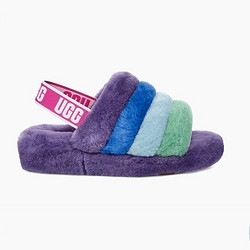 UGG 全球购 新款 官方正品 PRIDE FLUFF YEAH 羊毛拖 日常居家 小清新可爱 棉拖鞋女88276 傲娇的彩虹紫 41码