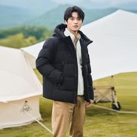 男士短款羽绒服男连帽机能运动休闲大口袋冬季户外男装外套