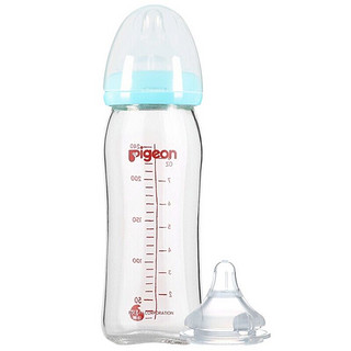 Pigeon 贝亲 经典自然实感系列 PL337 双奶嘴组合奶瓶套装 玻璃奶瓶 160ml+SS号 6月+ +S号 9月+