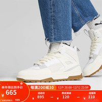 PUMA 彪马 男女同款复古中帮休闲鞋 SLIPSTREAM HI XTREME 393271 白-白色-浅灰-01 38