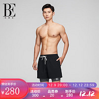 范德安(BALNEAIRE)2023泳裤男士防晒疏水亲肤速干宽松抽绳大码防尴尬 50400 鲨鱼灰 L