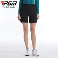 PGM高尔夫裤子女士秋冬加棉运动短裤 光发热内里弹力腰带舒适保暖 KUZ171-黑色 S