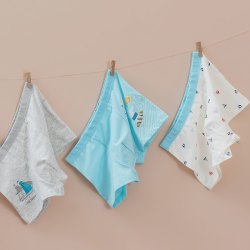 COMO LIVING 儿童平角内裤三条装 120 女童