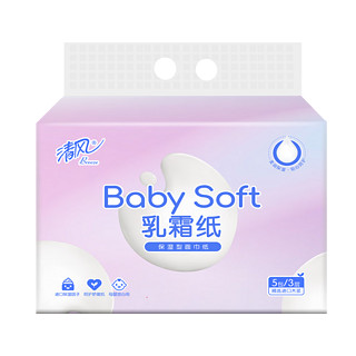 Breeze 清风 Baby Soft 乳霜纸婴儿柔纸巾抽柔润保湿】3层40抽10包