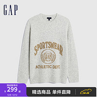 Gap男女冬季2023保暖针织衫842158毛衣 灰白色 XXXL亚洲尺码