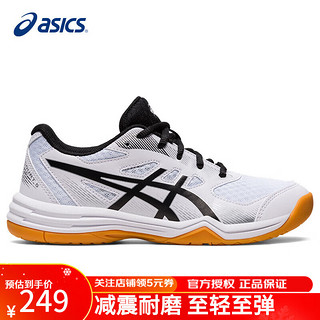 ASICS 亚瑟士 羽毛球鞋运动鞋儿童男女耐磨防滑UPCOURT 5 GS 白色/U5 33.5