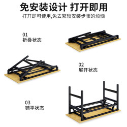 耐家 可折叠电脑桌 黑胡桃色 80x40cm