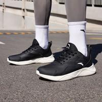 ANTA 安踏 革面跑步鞋男防泼水皮面经典跑鞋秋冬轻便舒适男士运动鞋百搭男鞋