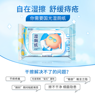 国光 湿厕纸 擦菌如厕清洁卫生湿巾便携湿纸巾可冲散 家庭装40片装5包