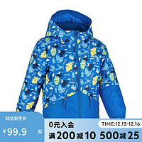 DECATHLON 迪卡侬 儿童防水保暖秋棉服WEDZE1蓝色小怪兽XS-2907323