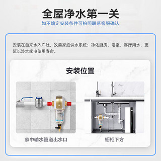 净水器家用全屋净水套装前置过滤器0废水直饮智能矿物质3L/分大流量净水器套装