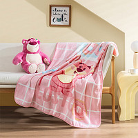 Disney 迪士尼 法兰绒毛毯子宝宝云毯办公室婴儿童午睡毯草莓熊140*100cm
