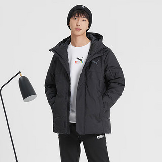 彪马（PUMA） 男子运动休闲冲锋羽绒外套 DOWN JACKET 848286 黑色-01 XXL(190/108A)