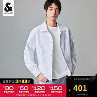 杰克·琼斯（JACK&JONES）2024年春季略宽松休闲衣身满印翻领教练夹克外套224121032 本白色A0612月11日前发货 170/92A/S