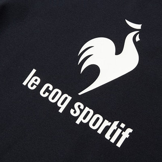 乐卡克（Le coq sportif）法国公鸡新年双旦款男女款24三色系列经典圆领套头衫卫衣 黑色/B01 3XL