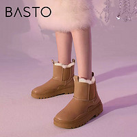 BASTO 百思图 2022冬季新款商场同款时尚潮流舒适雪地靴女短靴CD239DD2