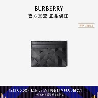 BURBERRY 博柏利 男士 格纹皮革卡片夹80783501