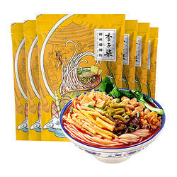 李子柒 螺蛳粉广西特产柳州螺丝粉速食方便面米线螺狮粉335g×6袋+赠2袋