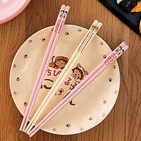 摩登主妇 陶瓷筷子可爱少女心卡通筷女孩餐具 萌宠筷子