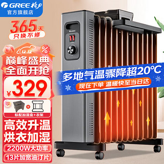 GREE 格力 整屋升温防烫WIFI遥控13片电油汀取暖器  NDY22-X6022a